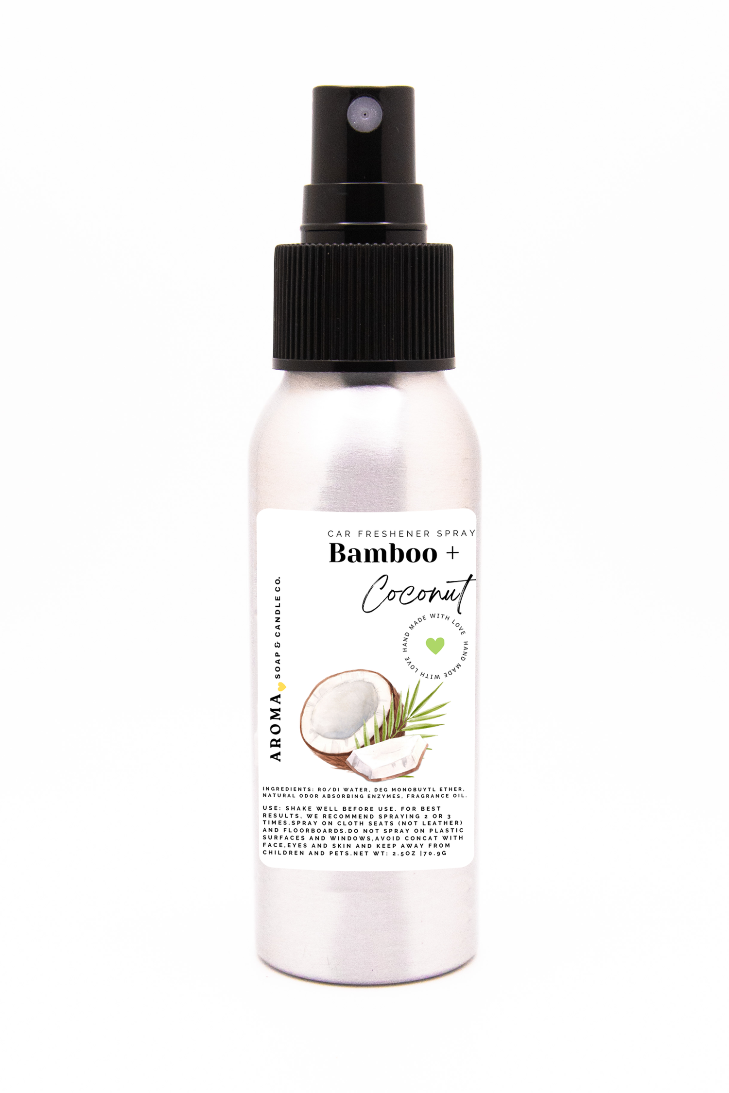 Bamboo + Coconut Car Freshener Spray