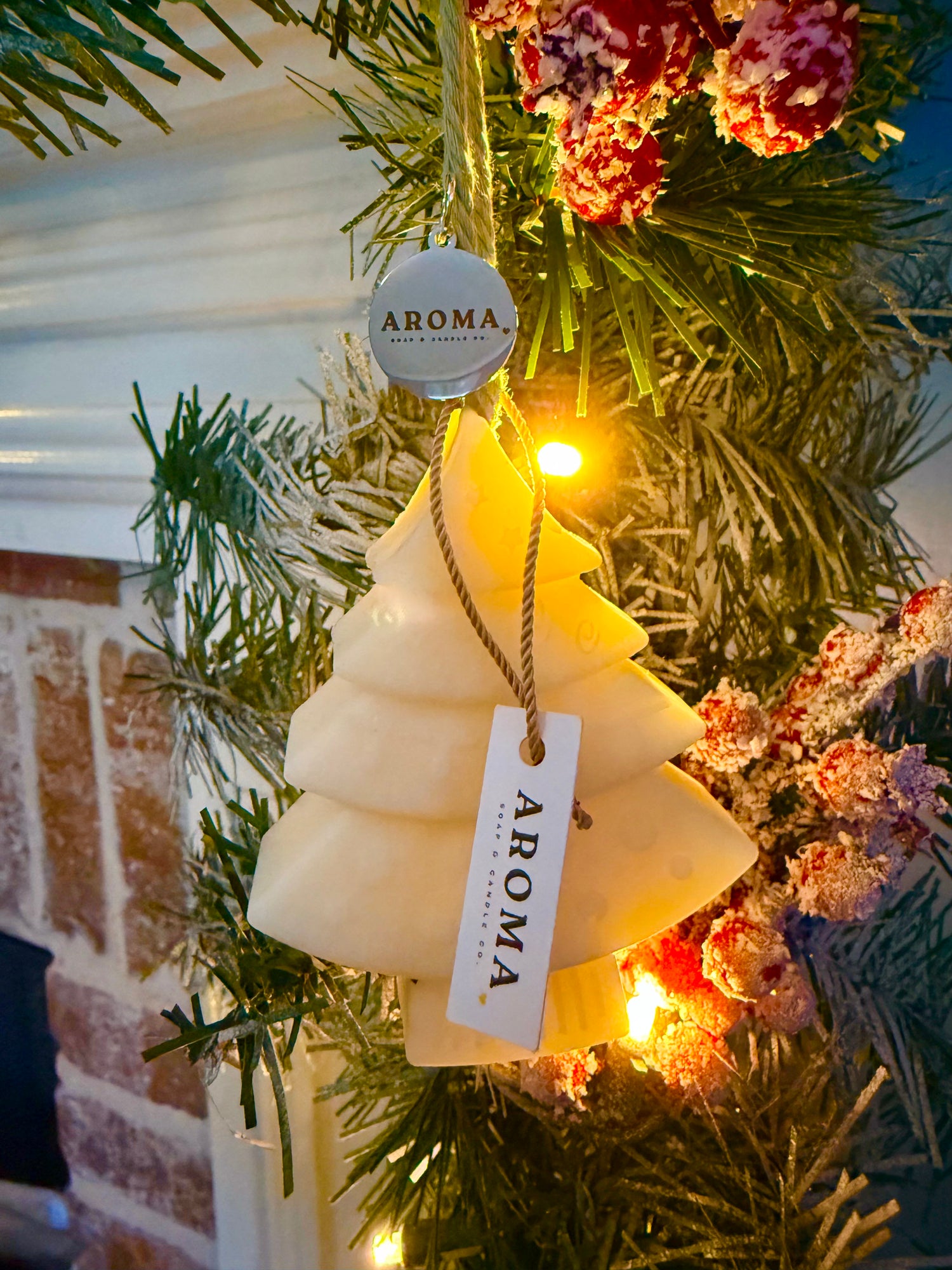 Christmas Tree Wax Ornament - Winter Woods