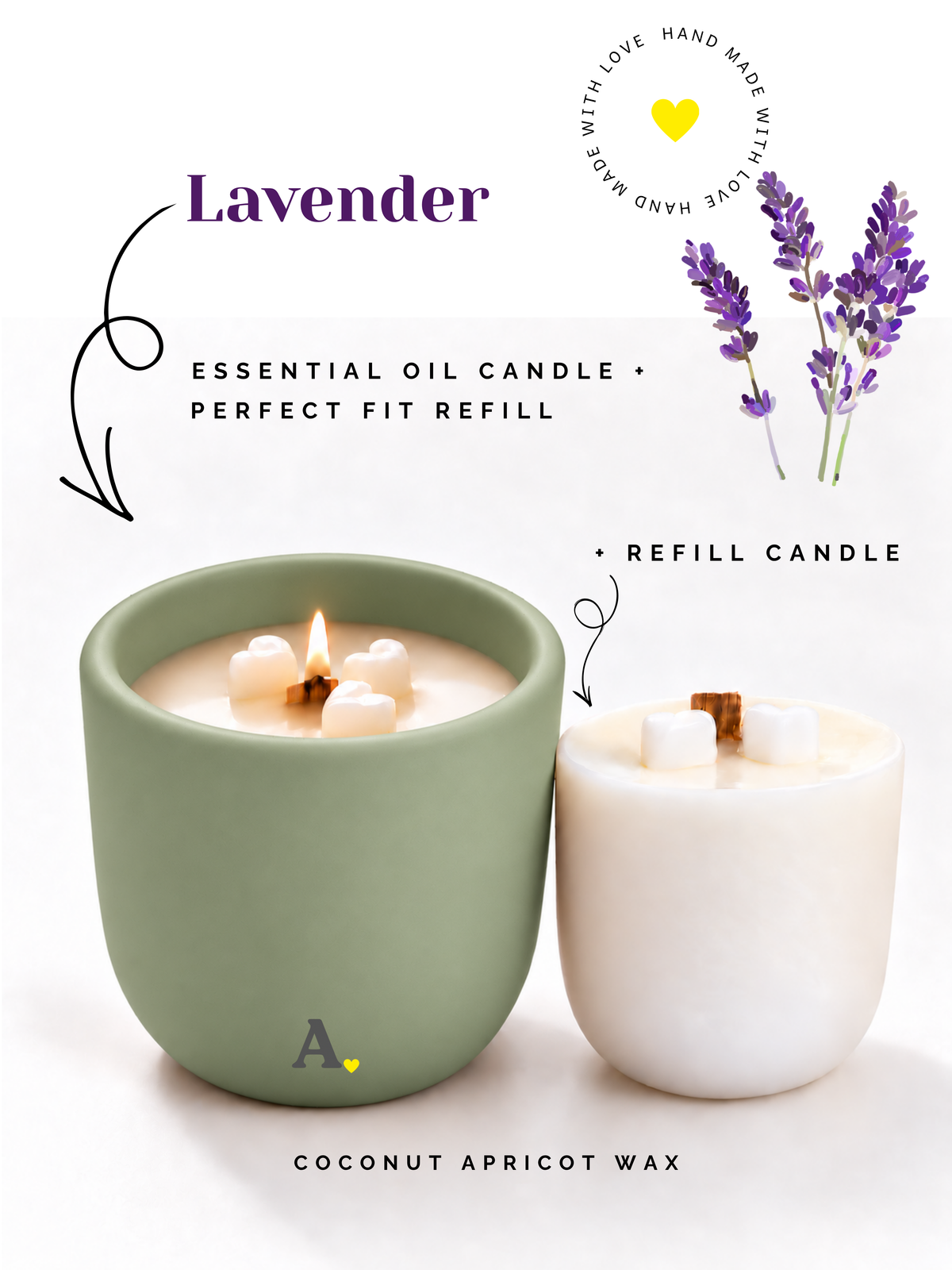 Lavender — More Than a Candle Bundle | Essential Oil Candle + Refill