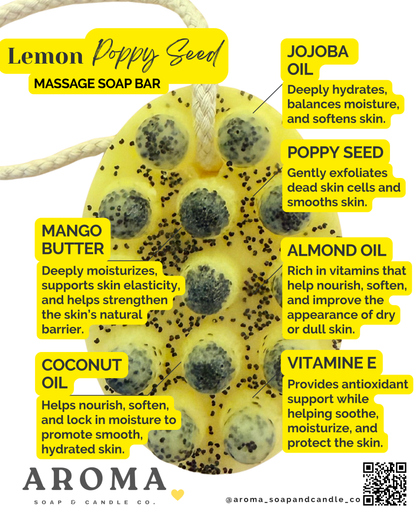 Lemon Poppy Seed Massage Soap Bar