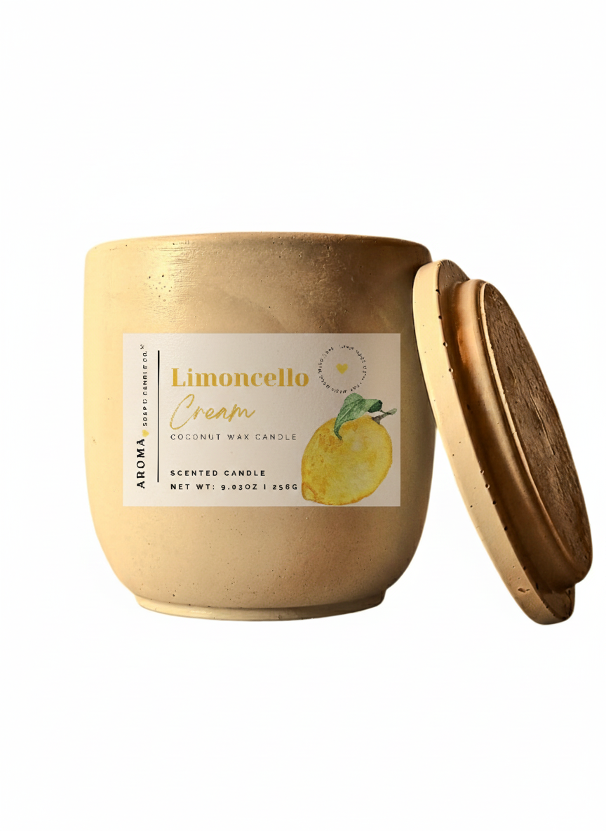 Limoncello Cream – Signature Concrete Jar Candle