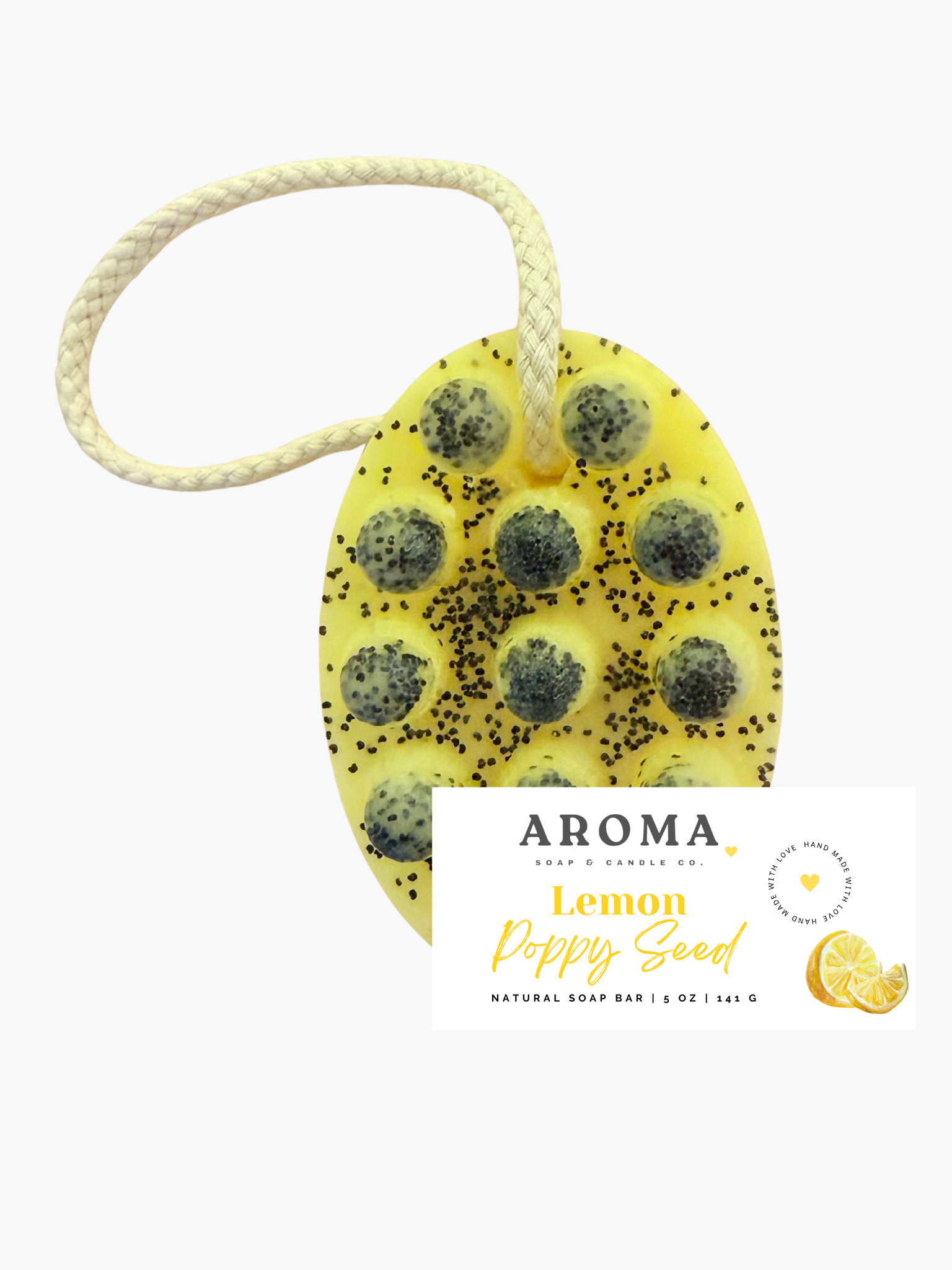 Lemon Poppy Seed Massage Soap Bar