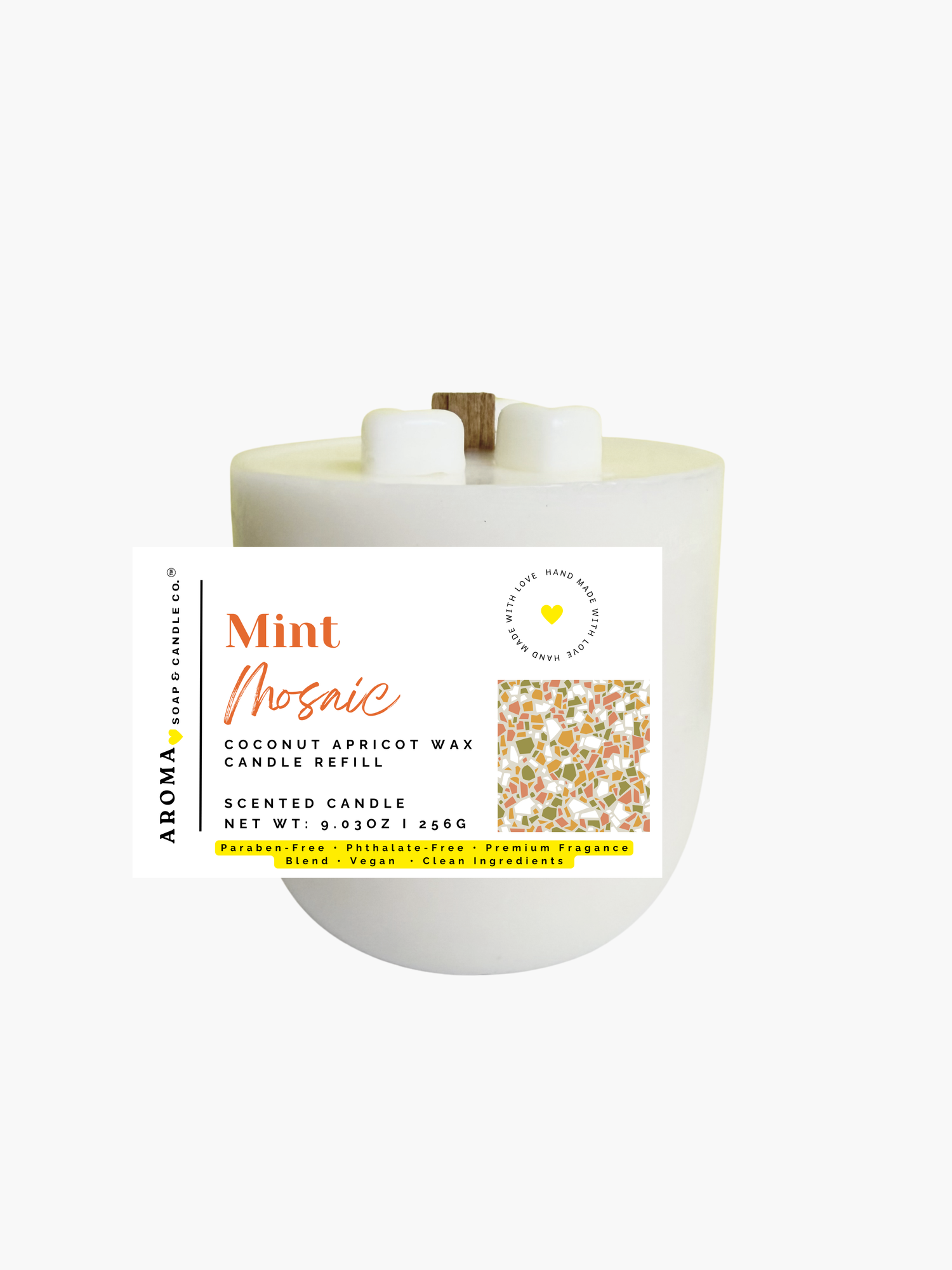 Mint Mosaic™ - Signature Concrete Candle Wax Refill
