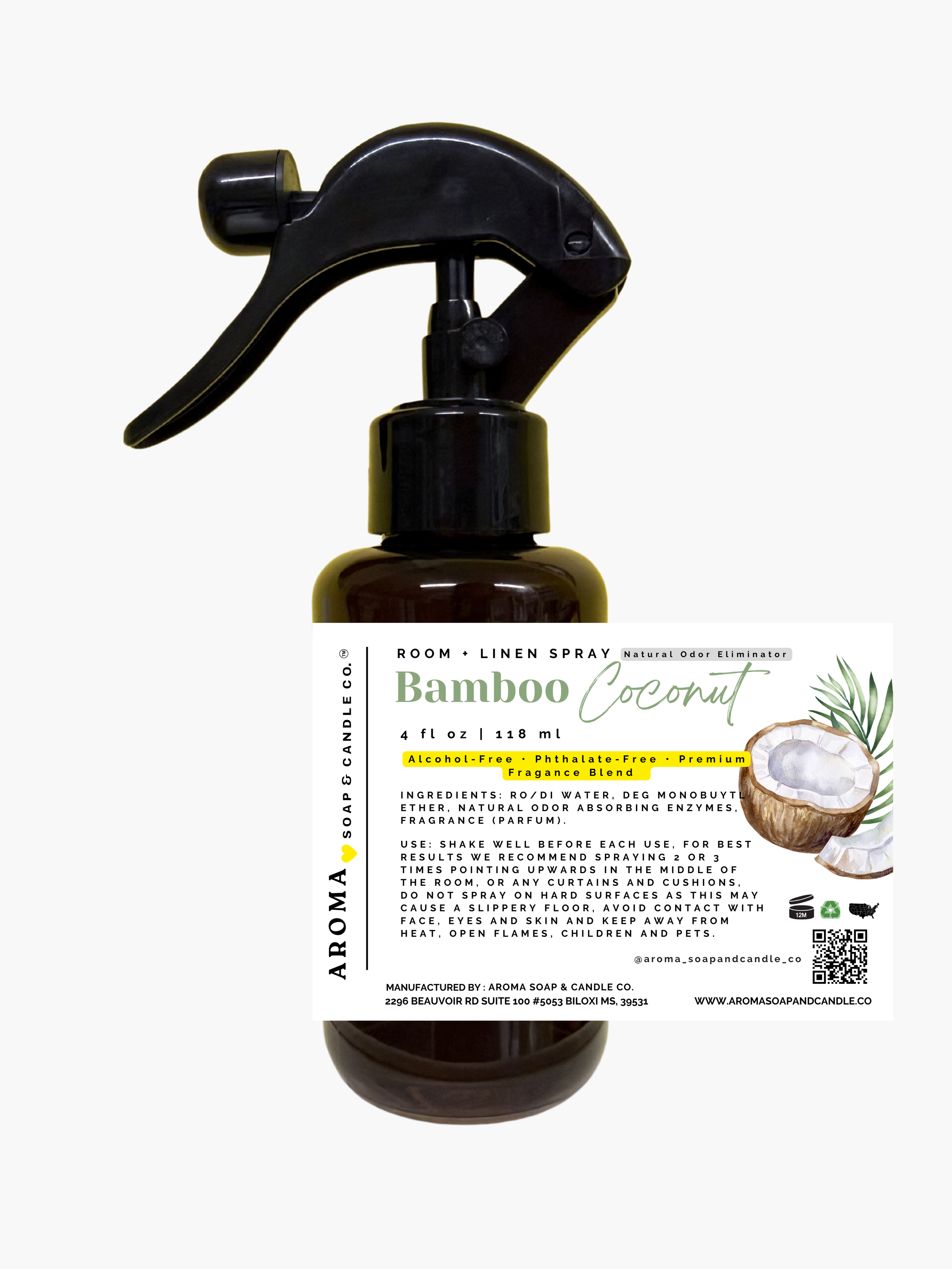 Bamboo Coconut™ Room + Linen Spray