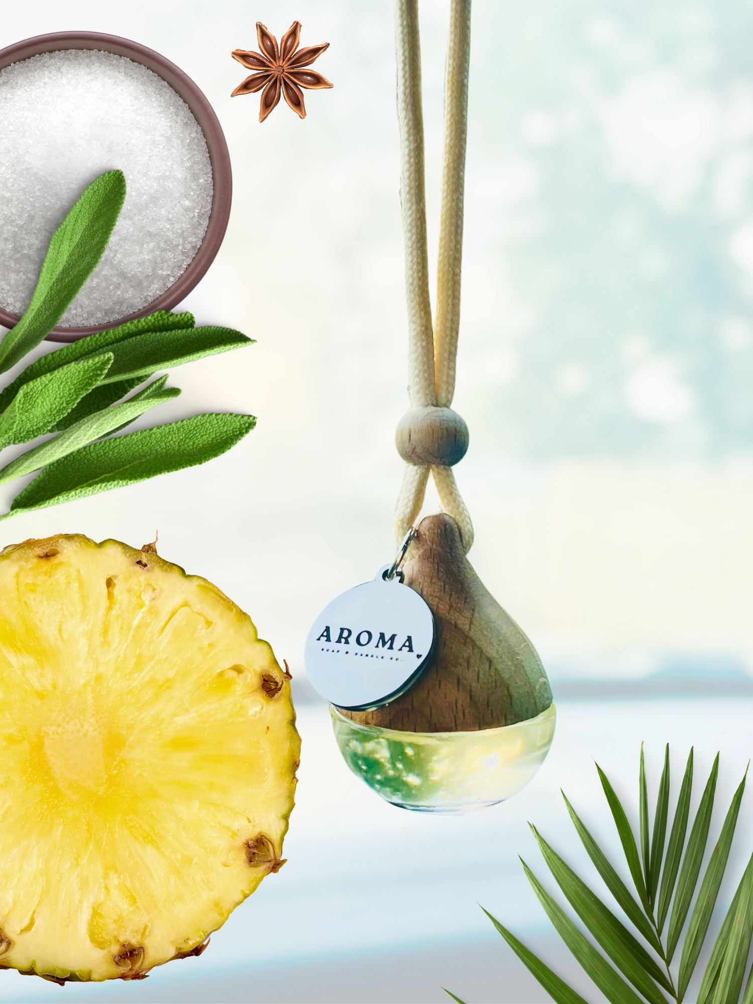 Pineapple + Sage Car Diffuser