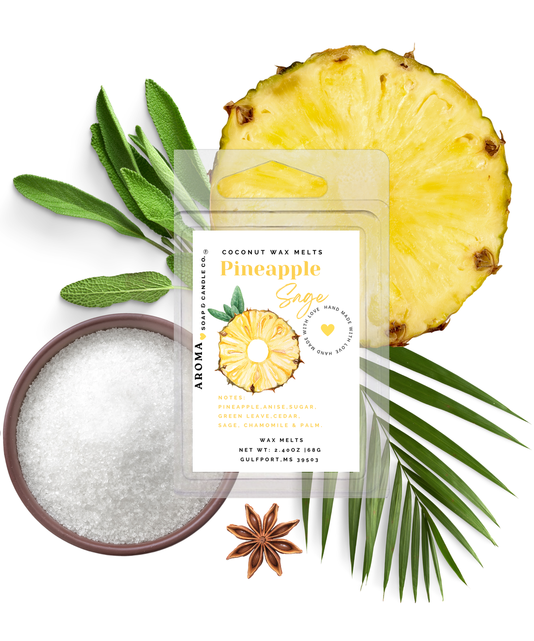 Pineapple + Sage Wax Melt