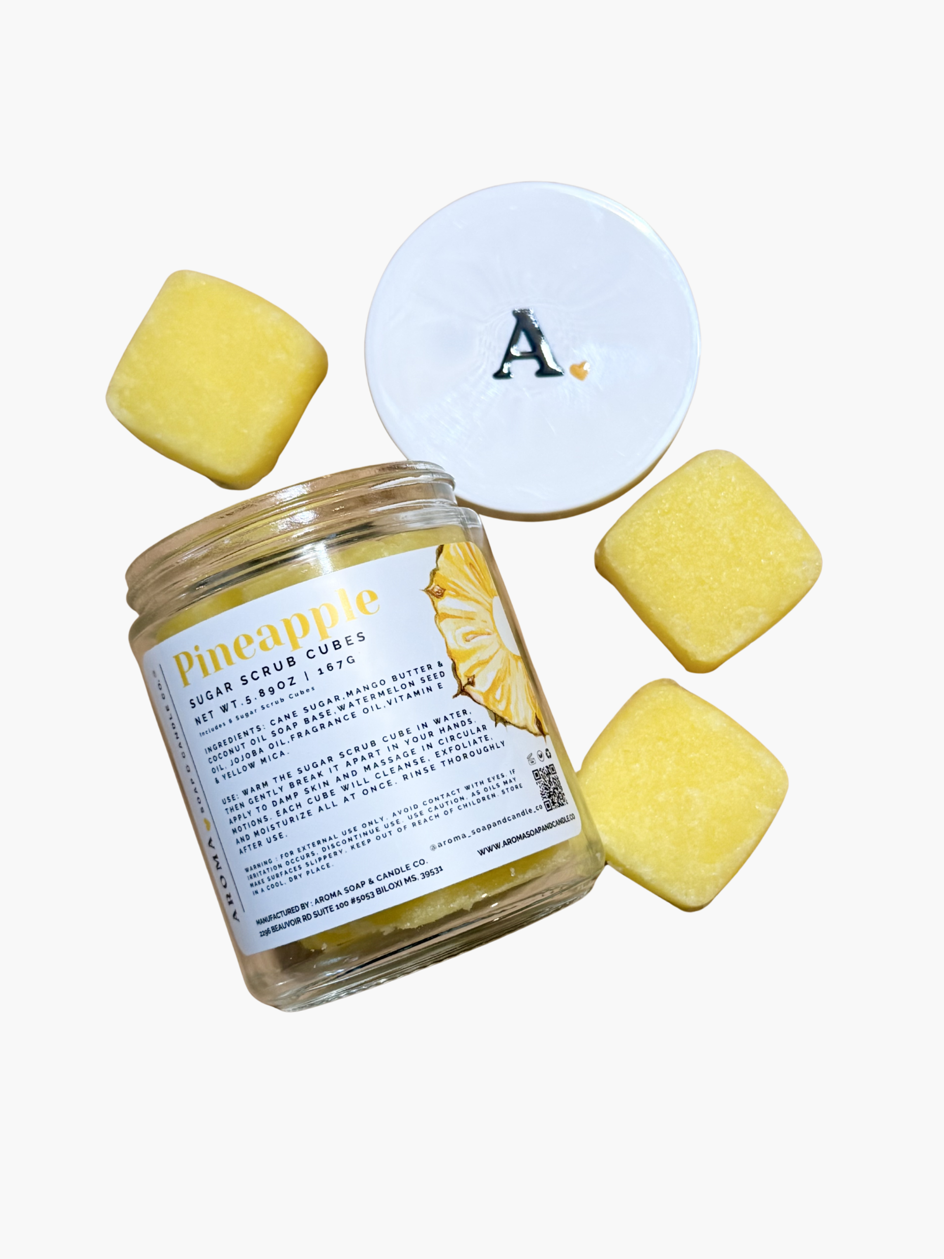 Pineapple Sugar Scrub Cubes