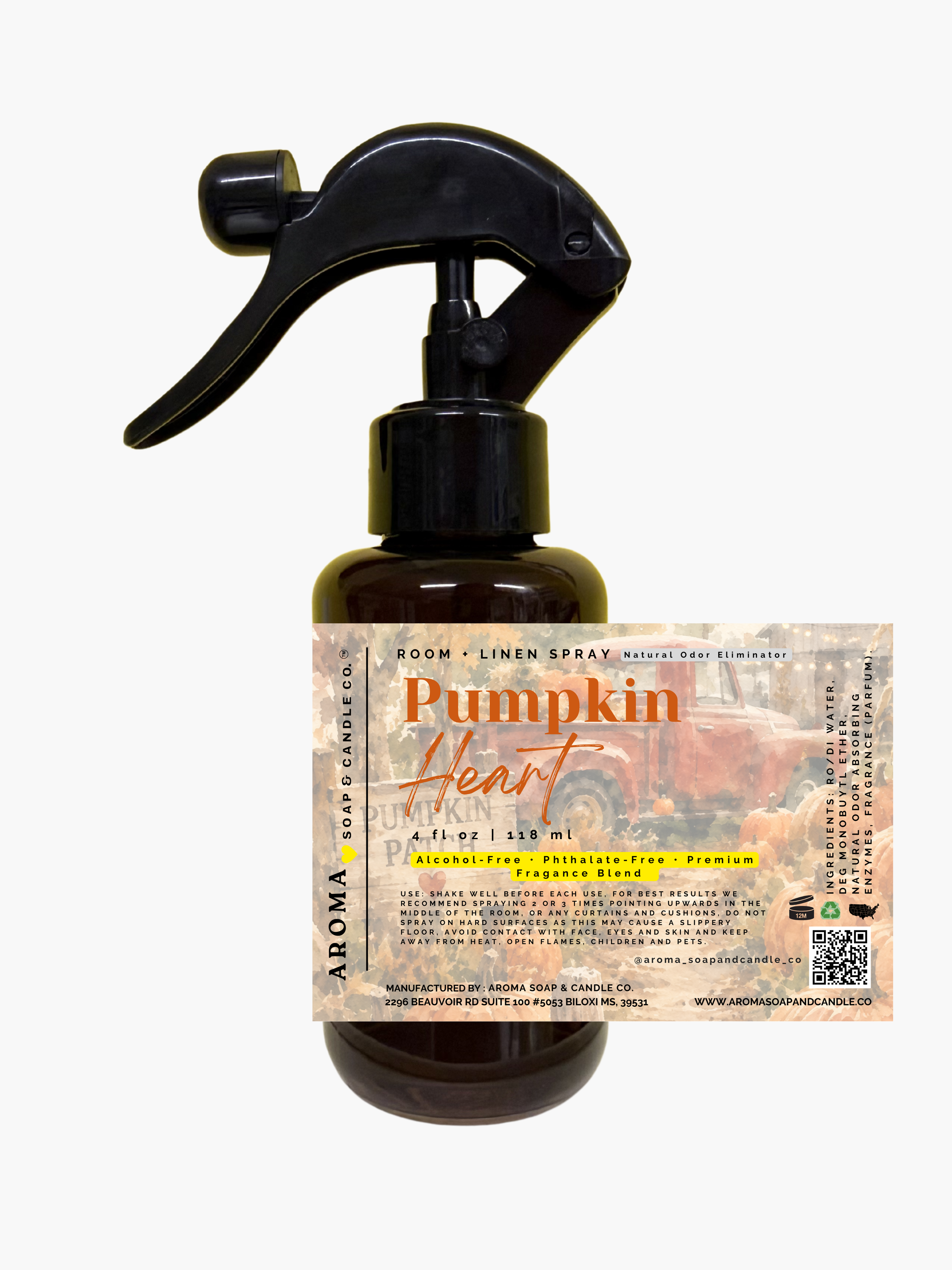 Pumpkin Heart Room + Linen Spray - Fall Collection