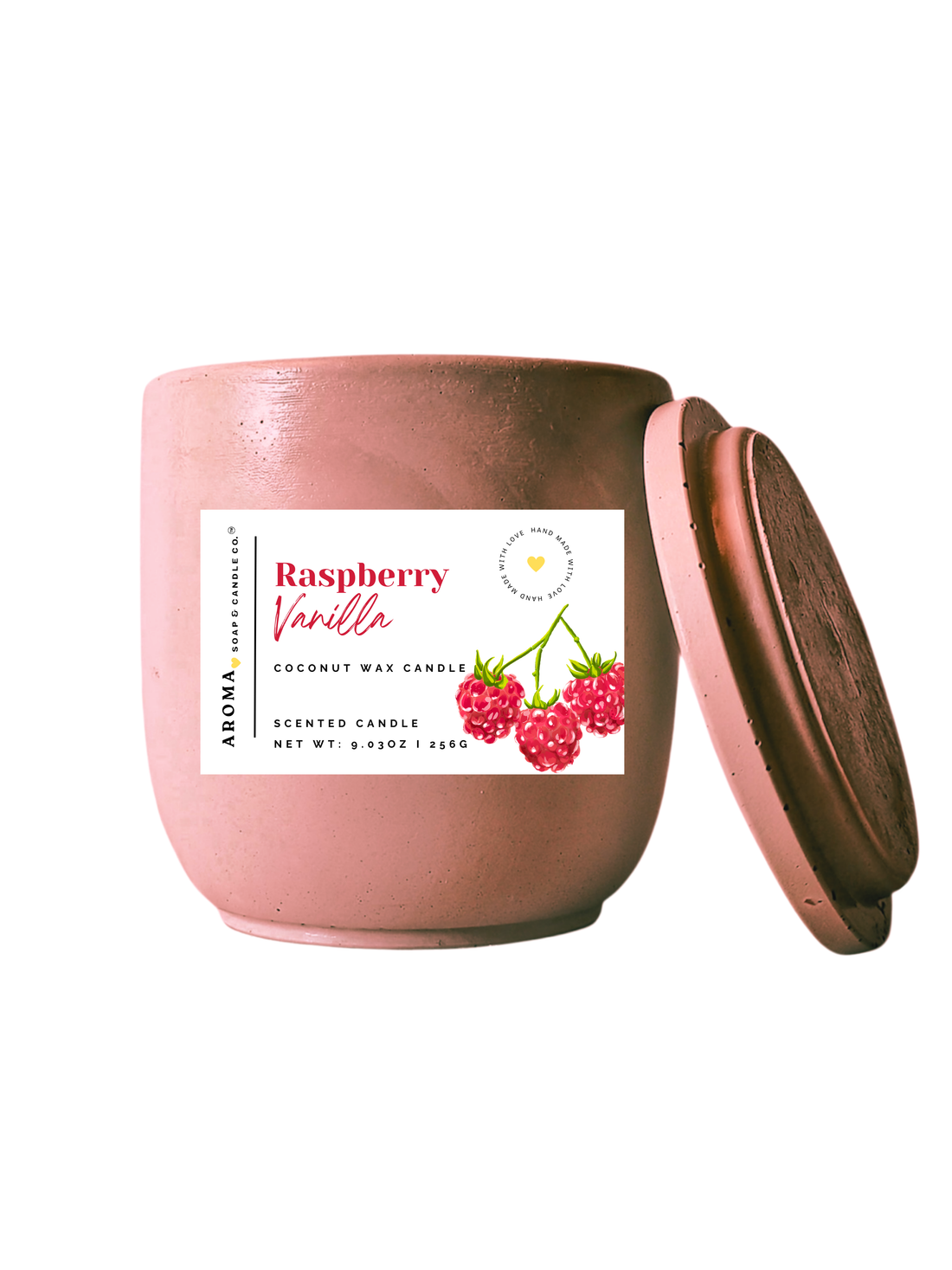 Raspberry Vanilla - Signature Concrete Jar Candle