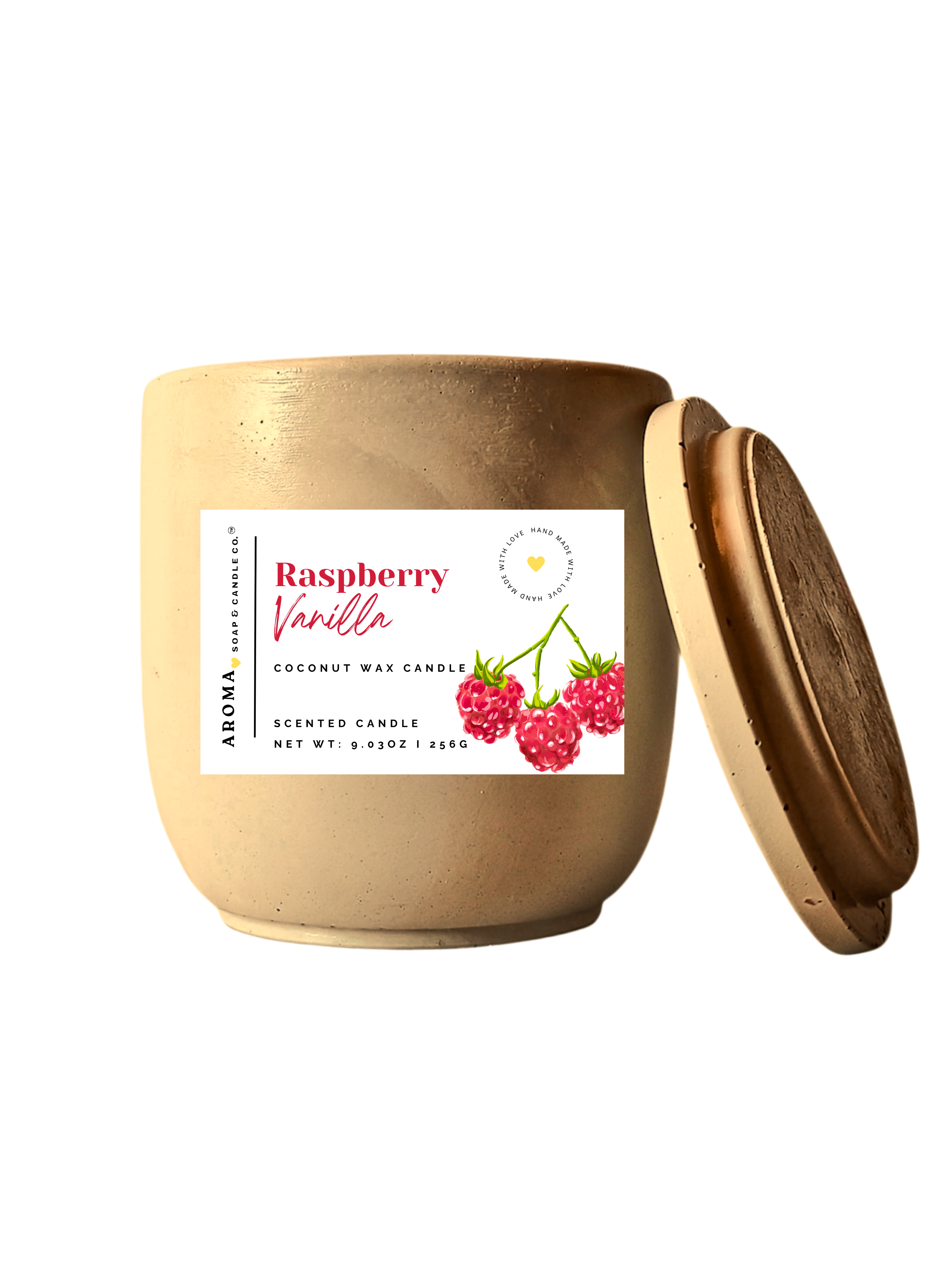 Raspberry Vanilla - Signature Concrete Jar Candle