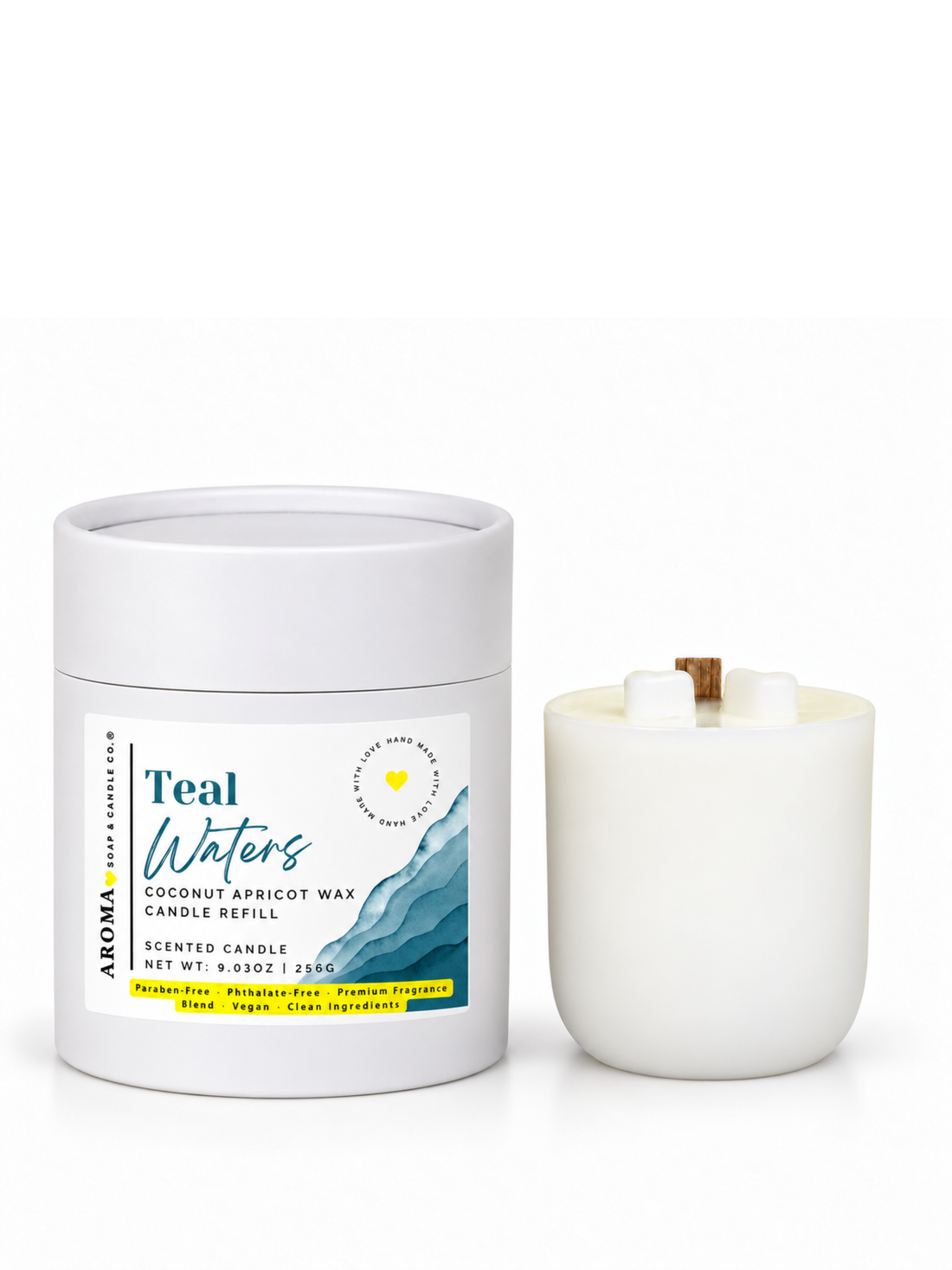 Teal Waters™ - Signature Concrete Candle Wax Refill