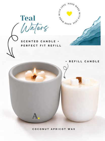Teal Waters™ — More Than a Candle Bundle | Candle + Refill