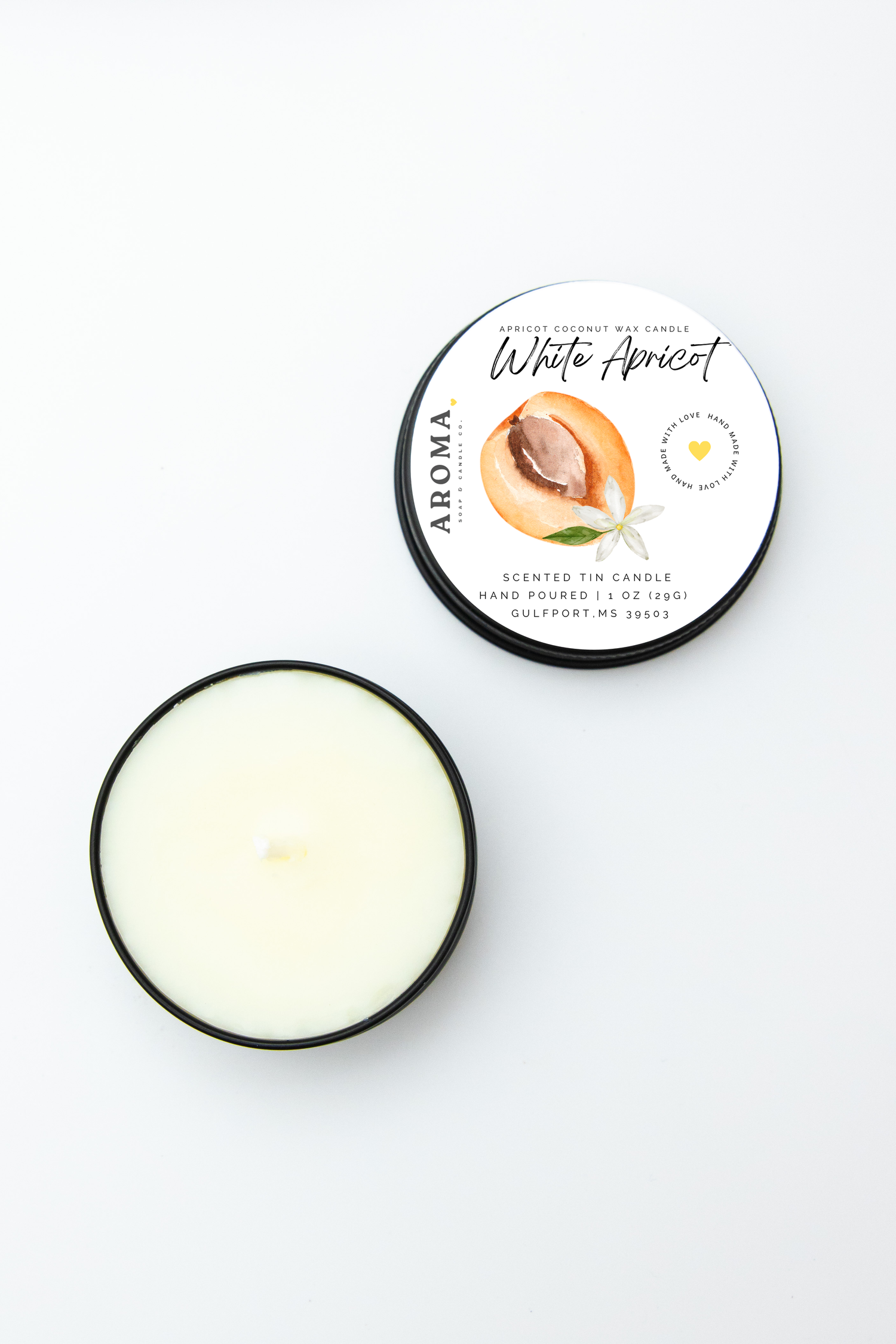 White Apricot Sample Candle