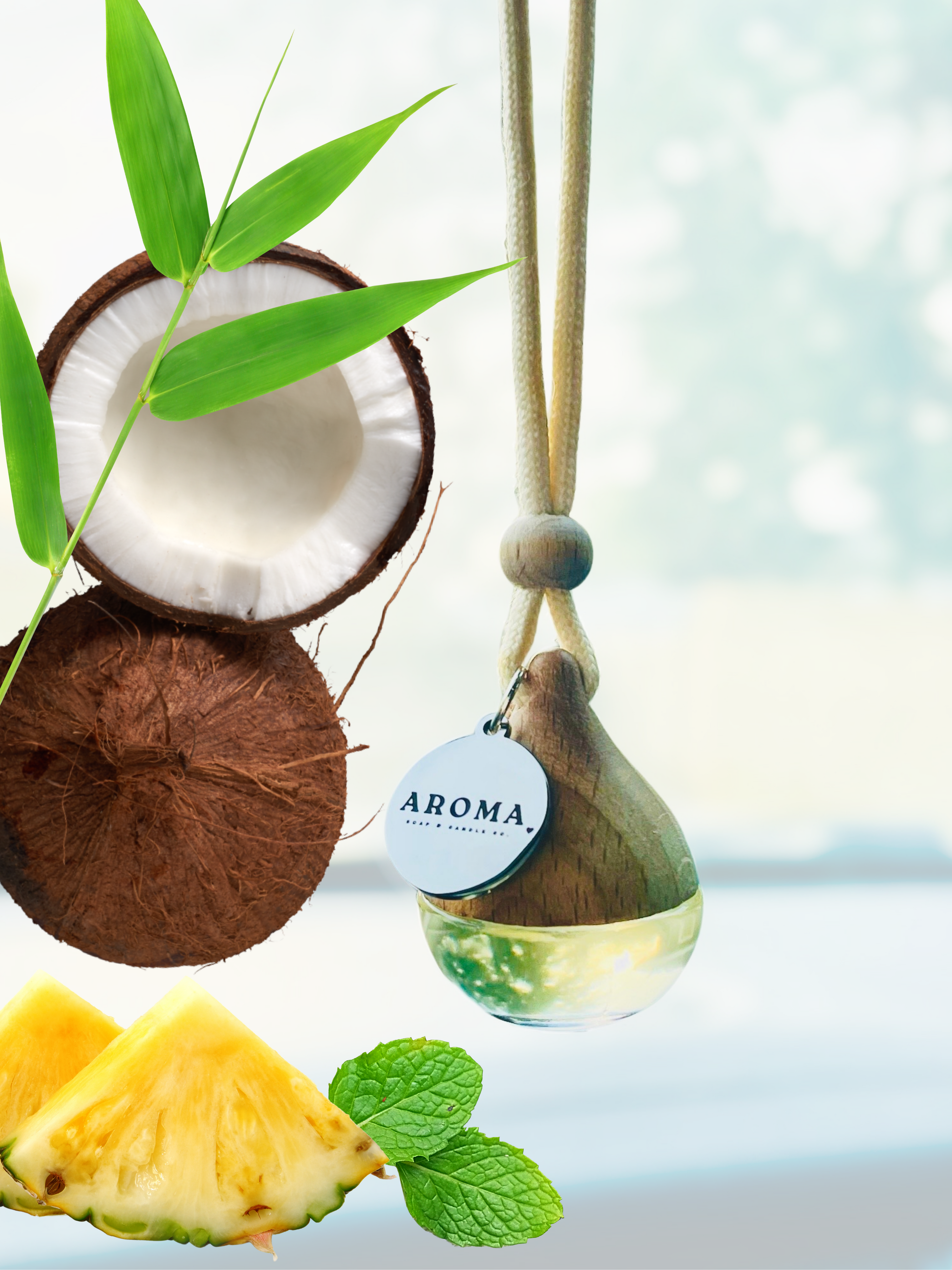 Bamboo Coconut Car Diffuser