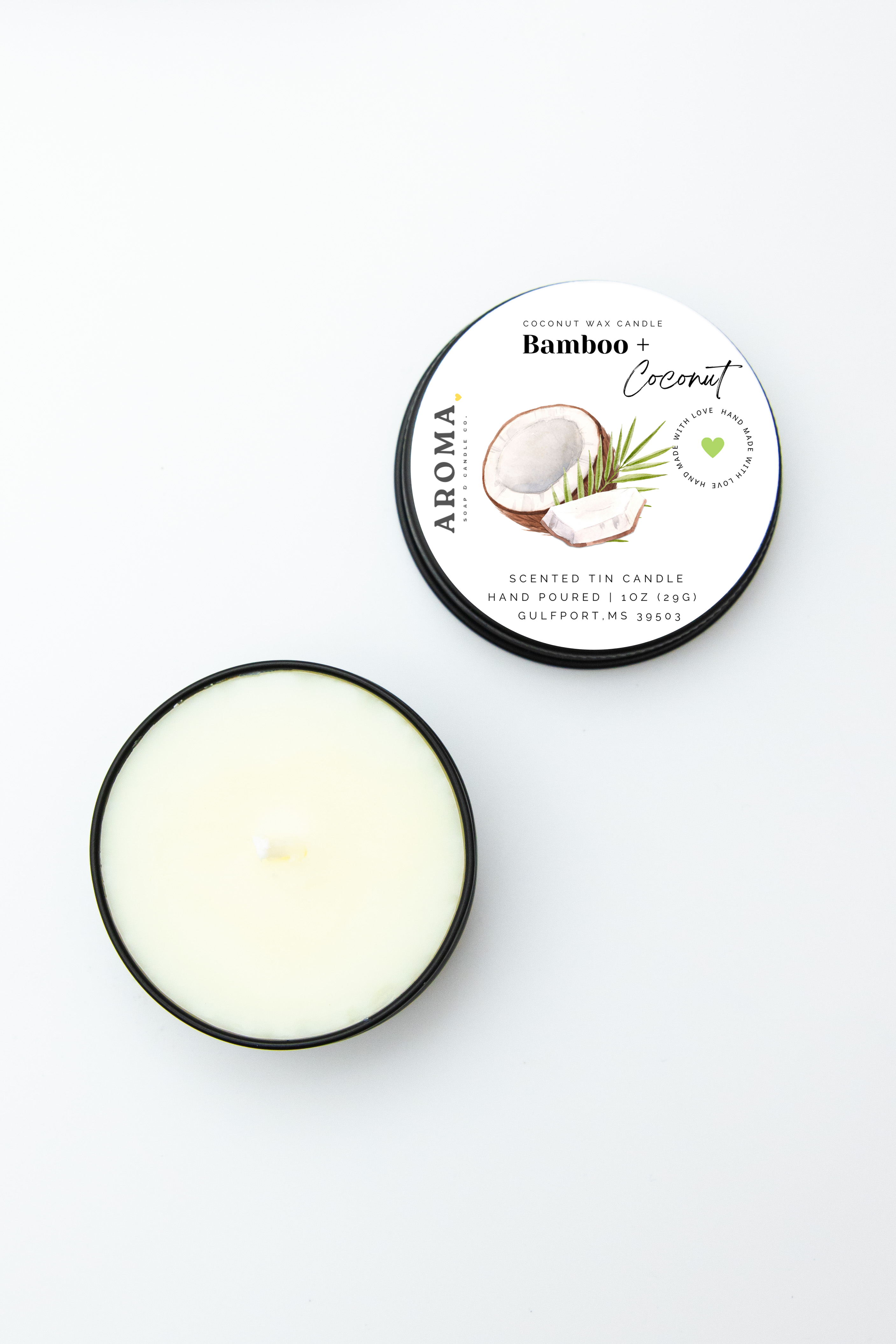 Bamboo + Coconut Sample Candle