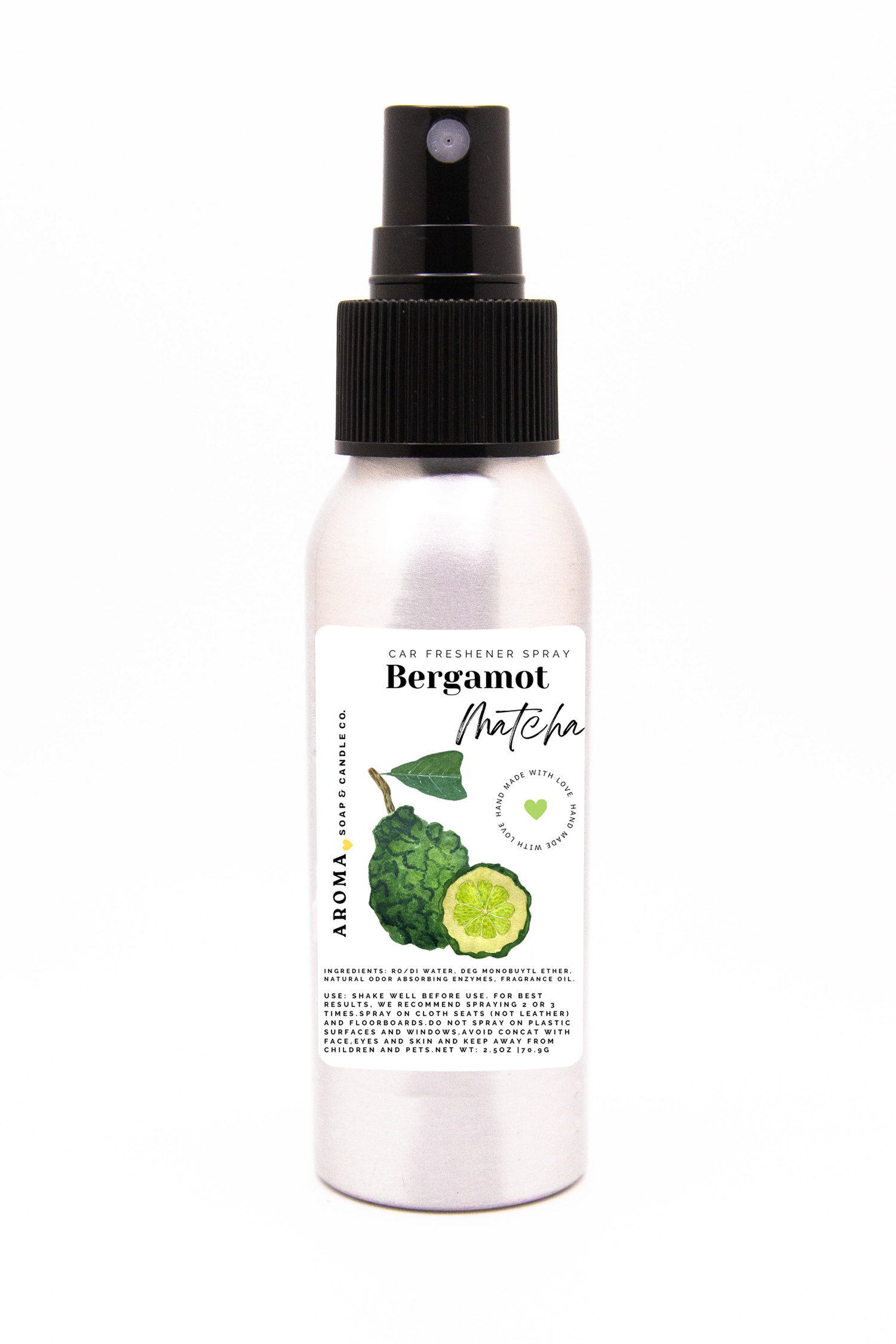 Bergamot Matcha Car Freshener Spray