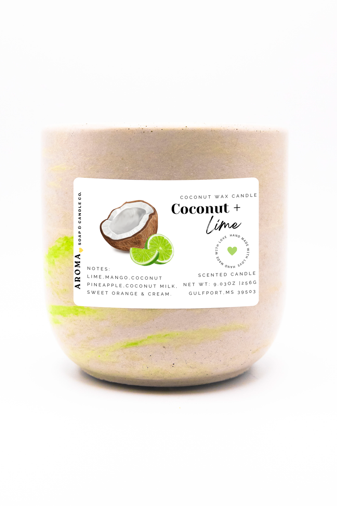 Coconut Lime Coconut Wax Candle