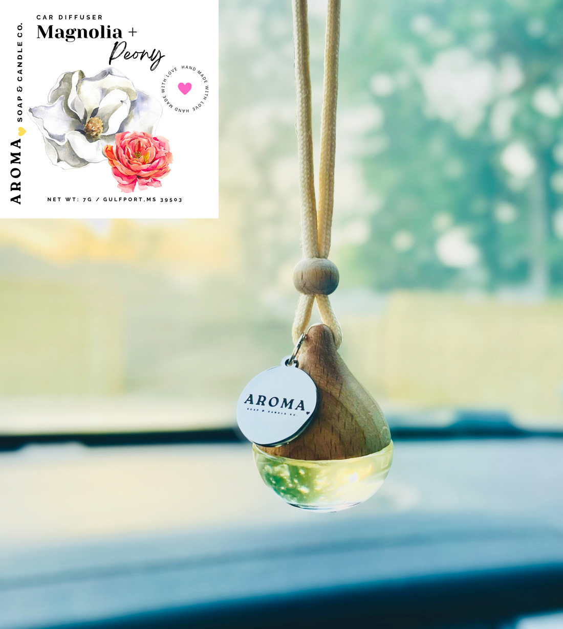 Magnolia + Peony Car Diffuser