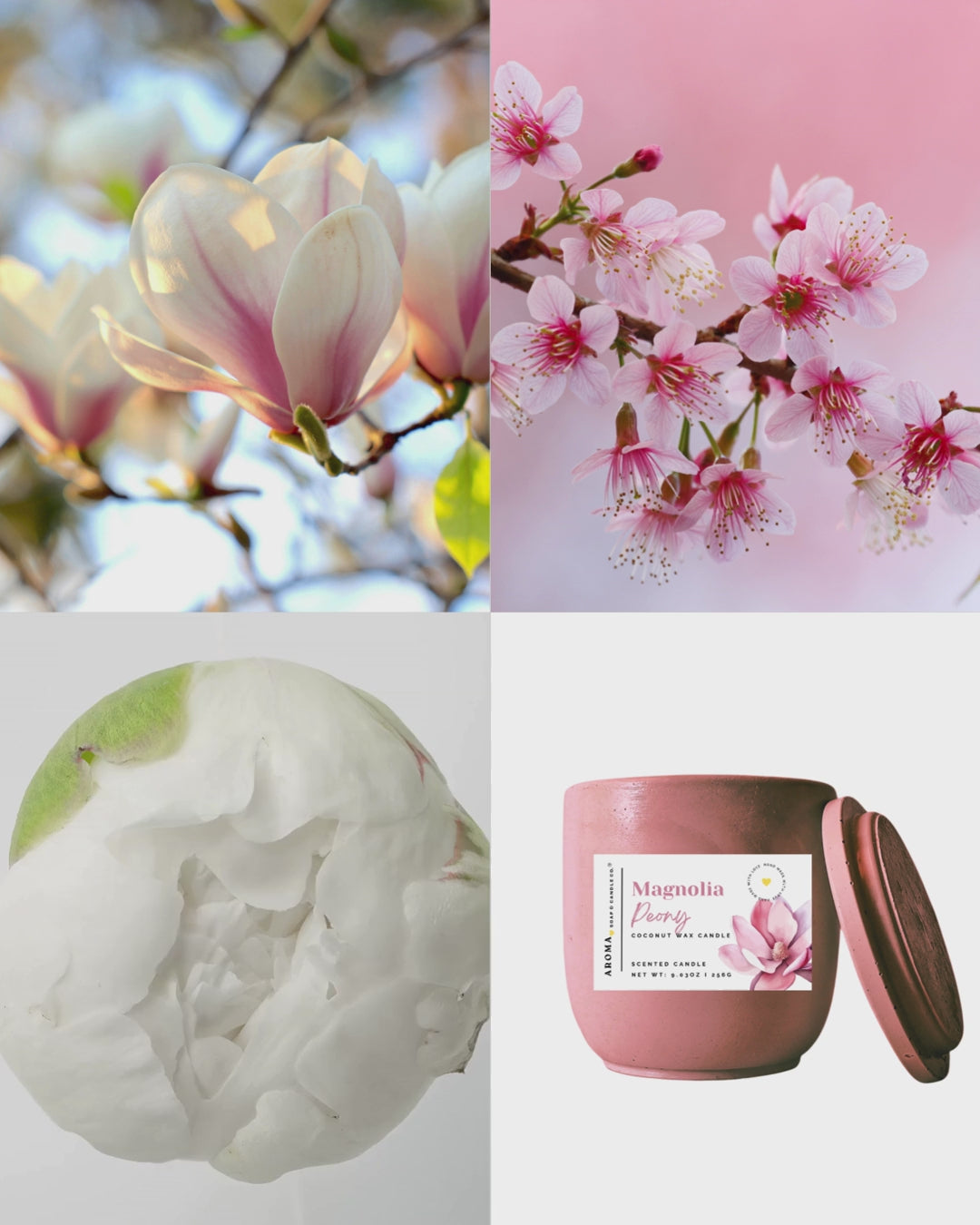 Magnolia Peony – Signature Concrete Jar Candle