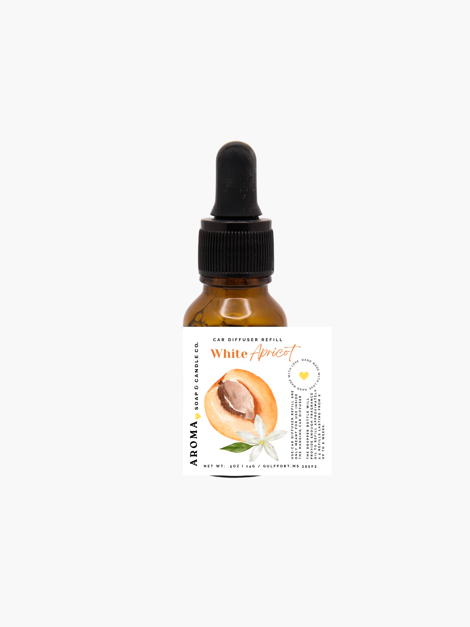 White Apricot Car Diffuser Refill